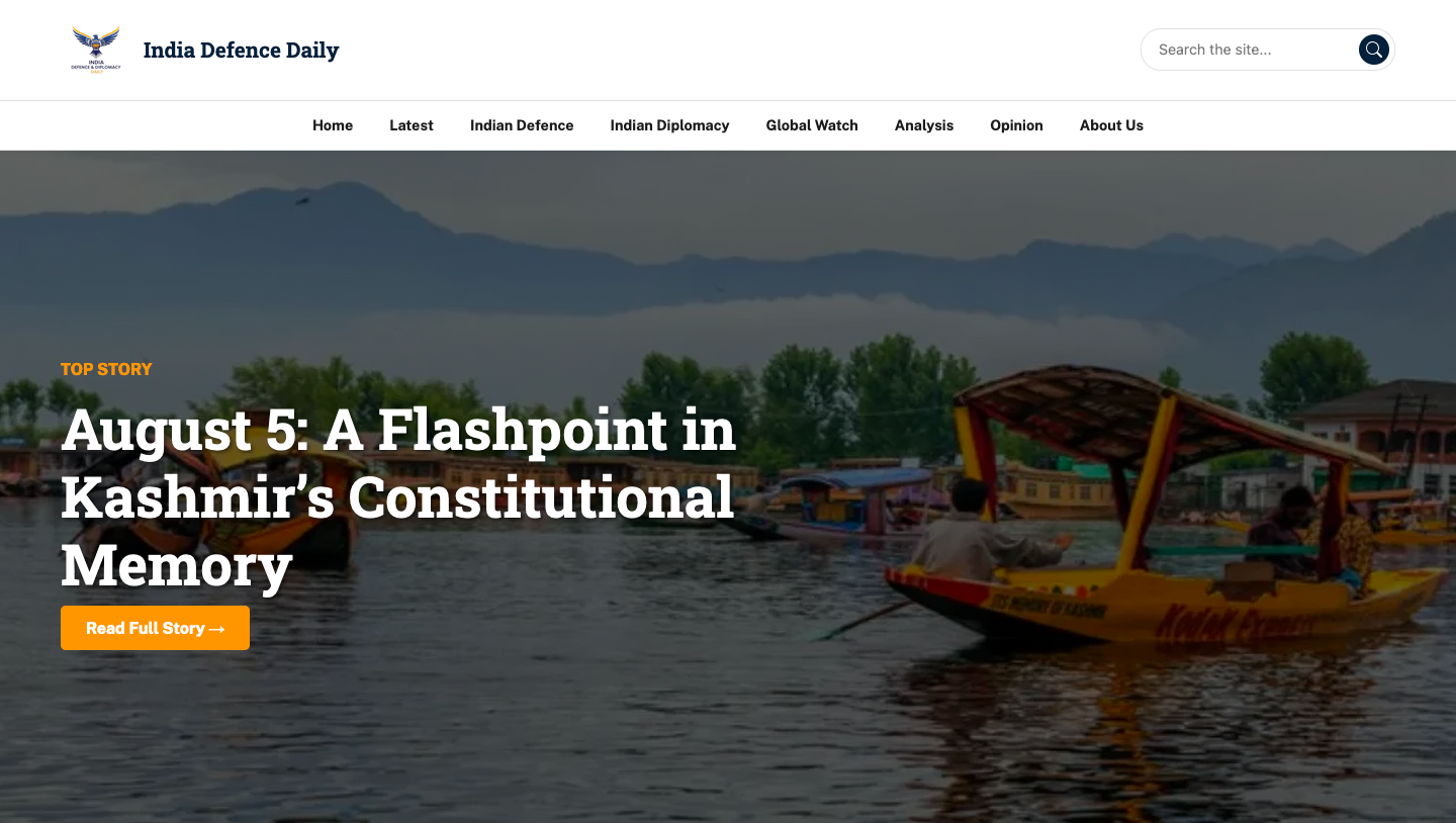 India Defence Daily website