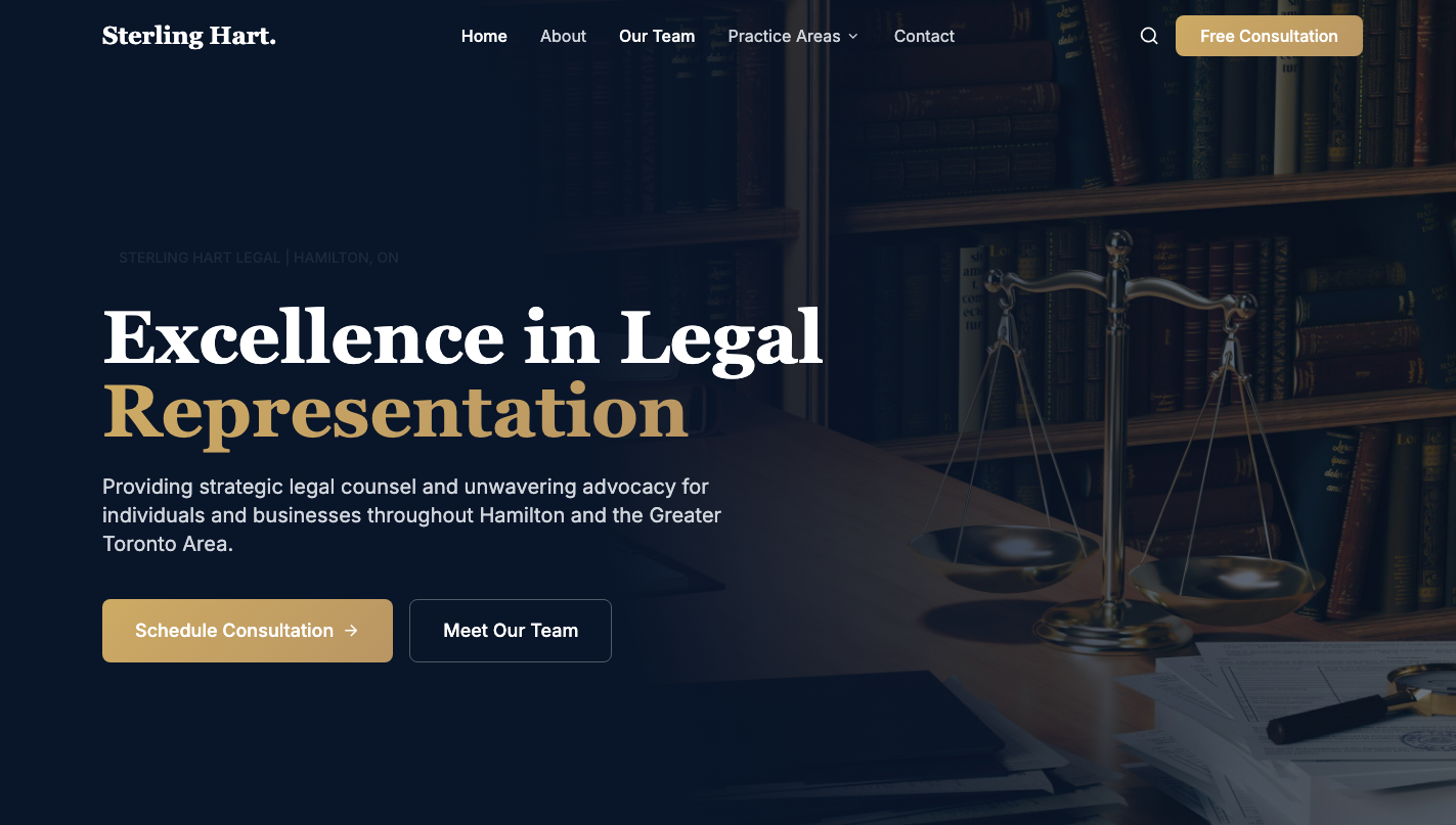 Sterling Hart website